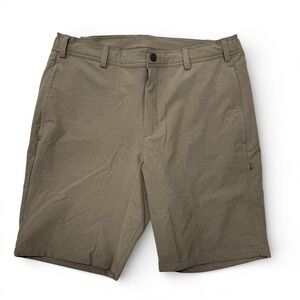 Mack Weldon Radius Flex Shorts Mens Medium Khaki Stretch Chino Golf